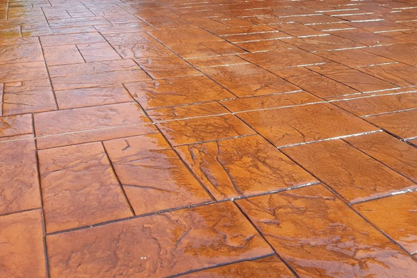 Coloured concrete driveway in Chester